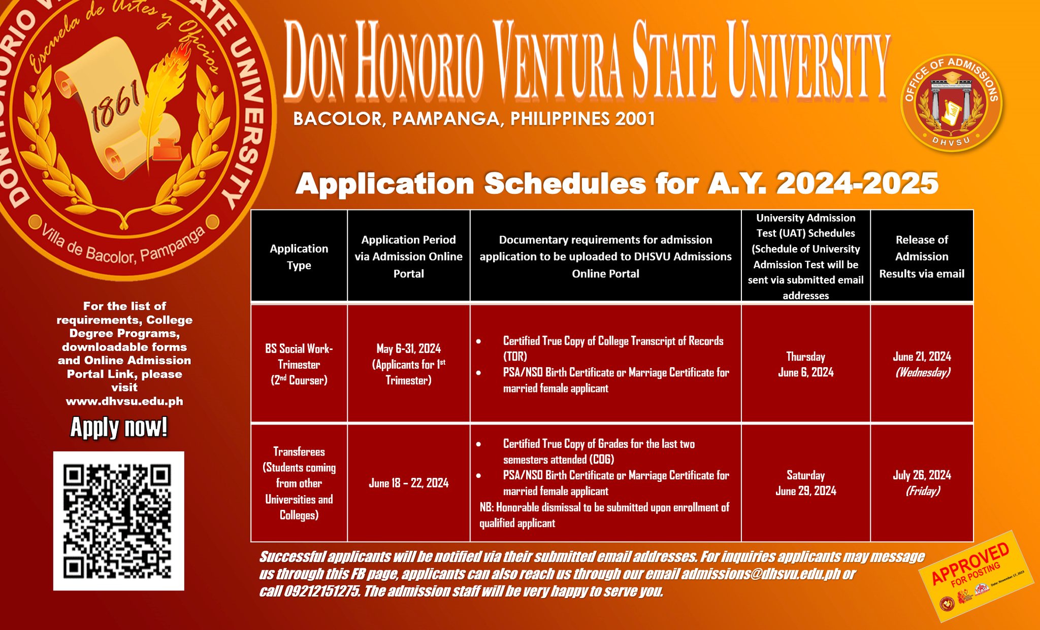 Don Honorio Ventura State University Application For Admission don-honorio-ventura-state-university-application-for-admission