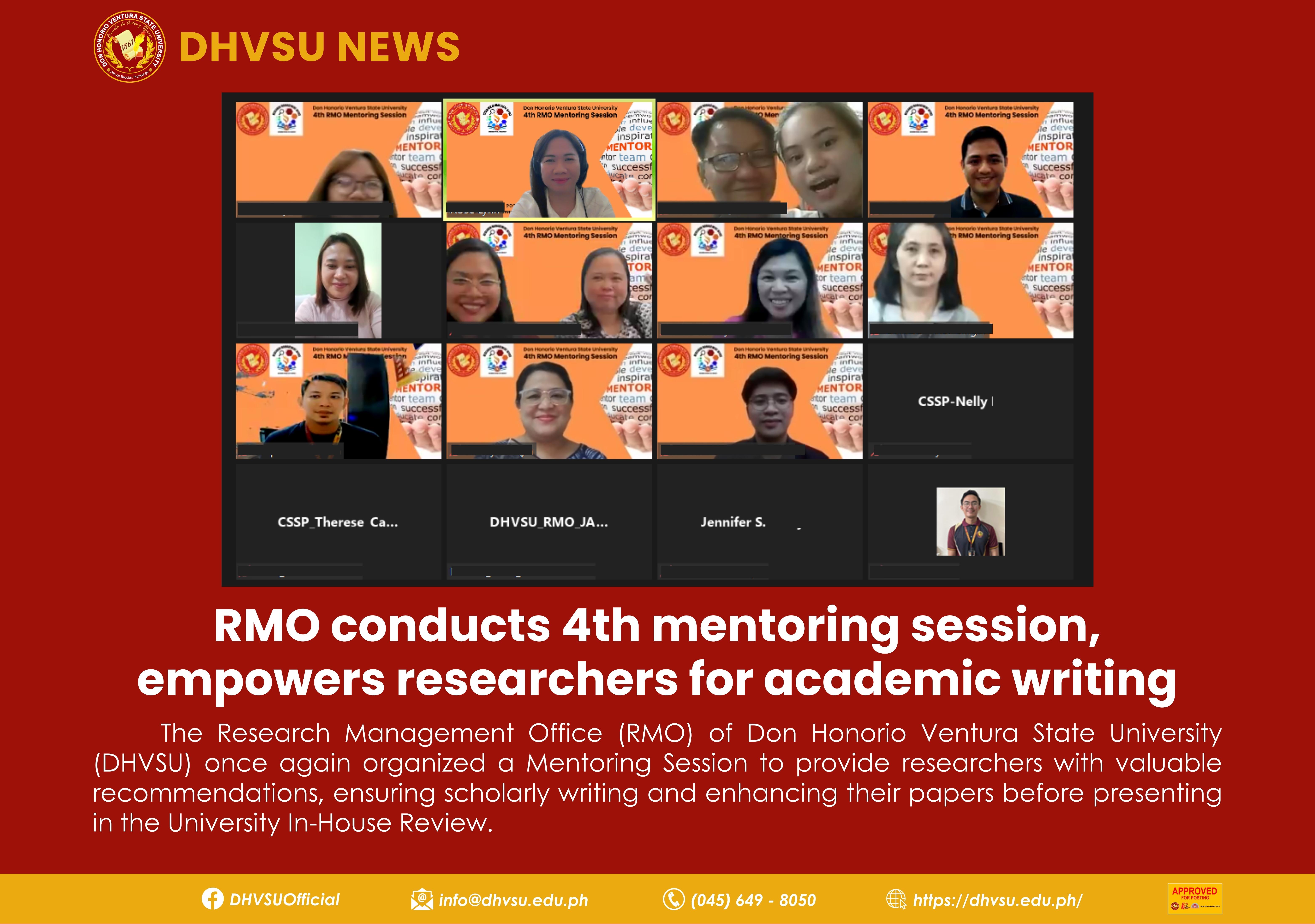 11072023   RMO conducts 4th mentoring session empowers researchers for academic writing 1