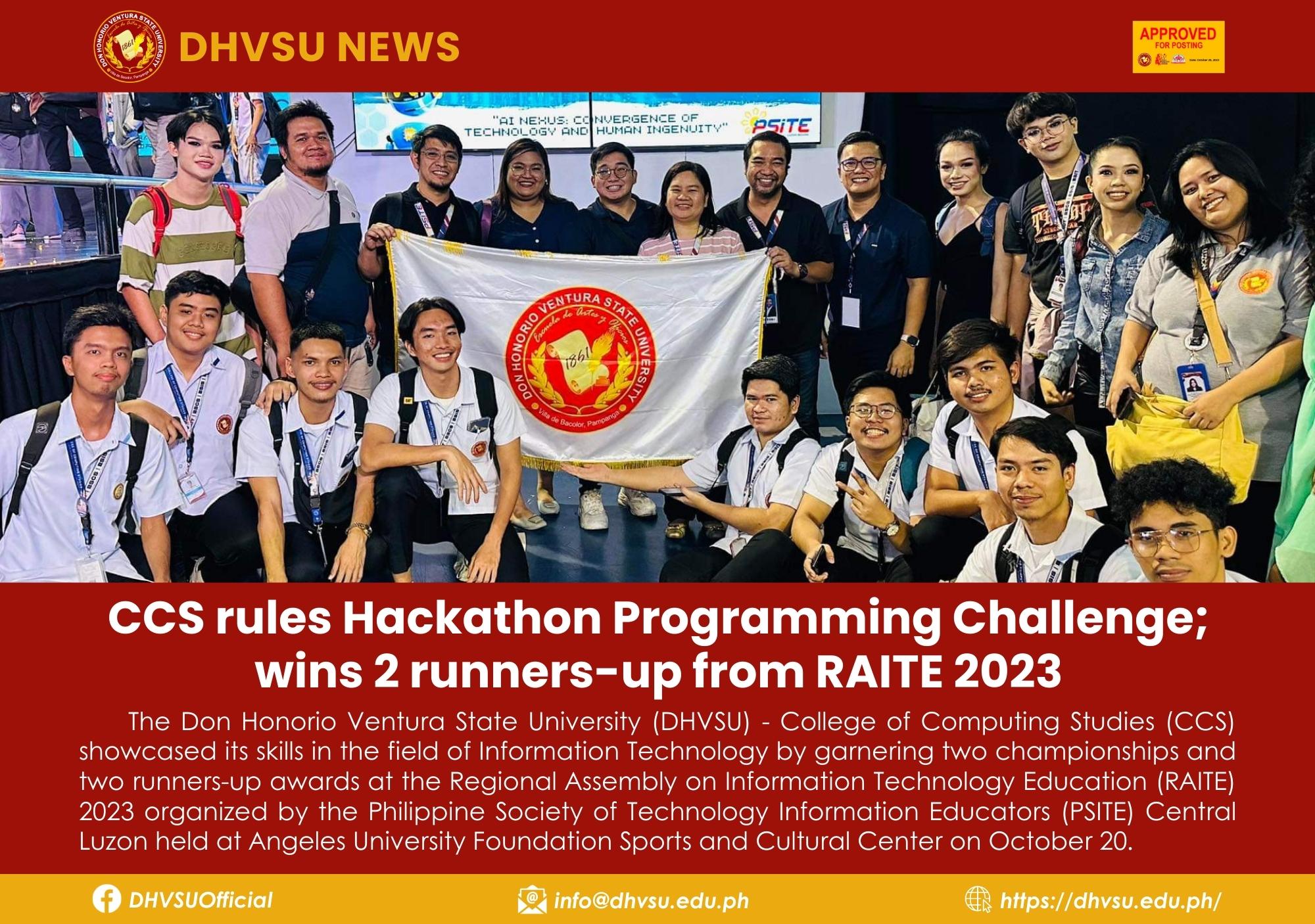 10252023   CCS rules Hackathon Programming Challenge  wins 2 runners up from RAITE 2023 1