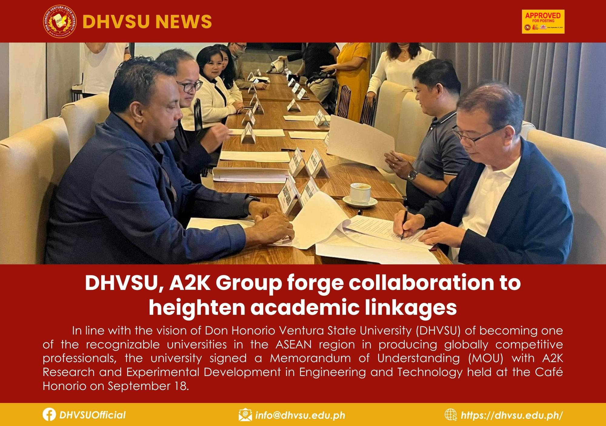 09262023   DHVSU A2K Group forge collaboration to heighten academic linkages 5   Information DHVSU