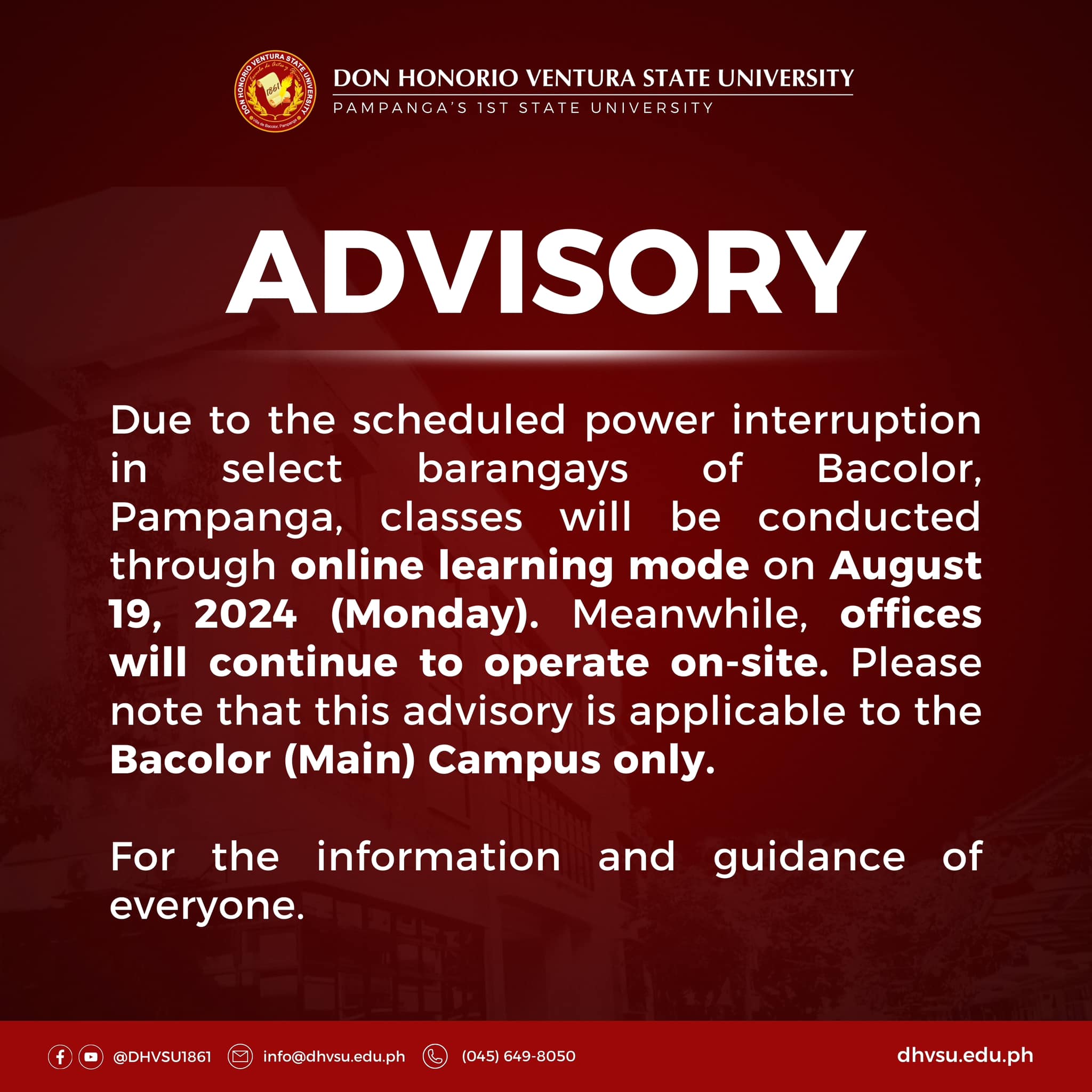 August 16 advisory