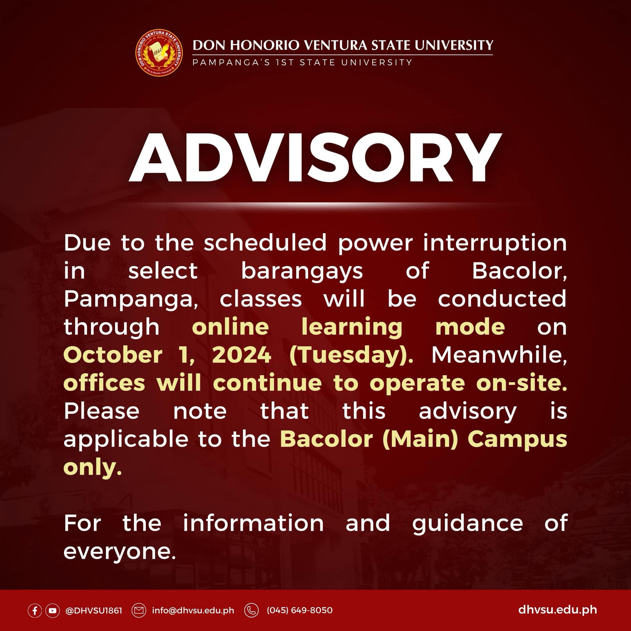 09302024   Power Interruption Advisory