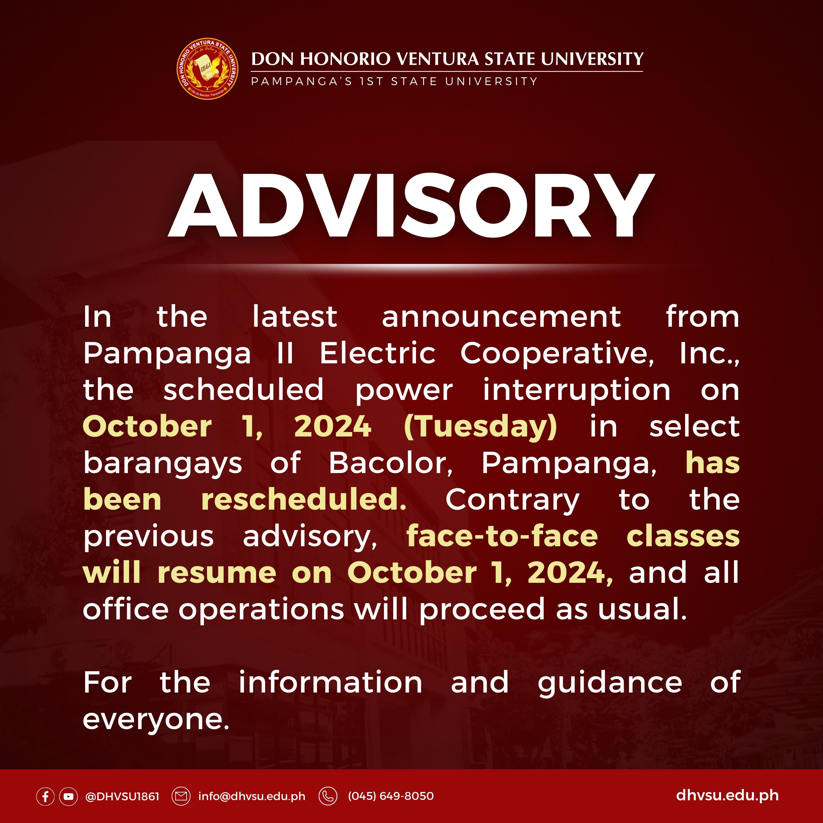 09302024 Power Interruption Advisory No2