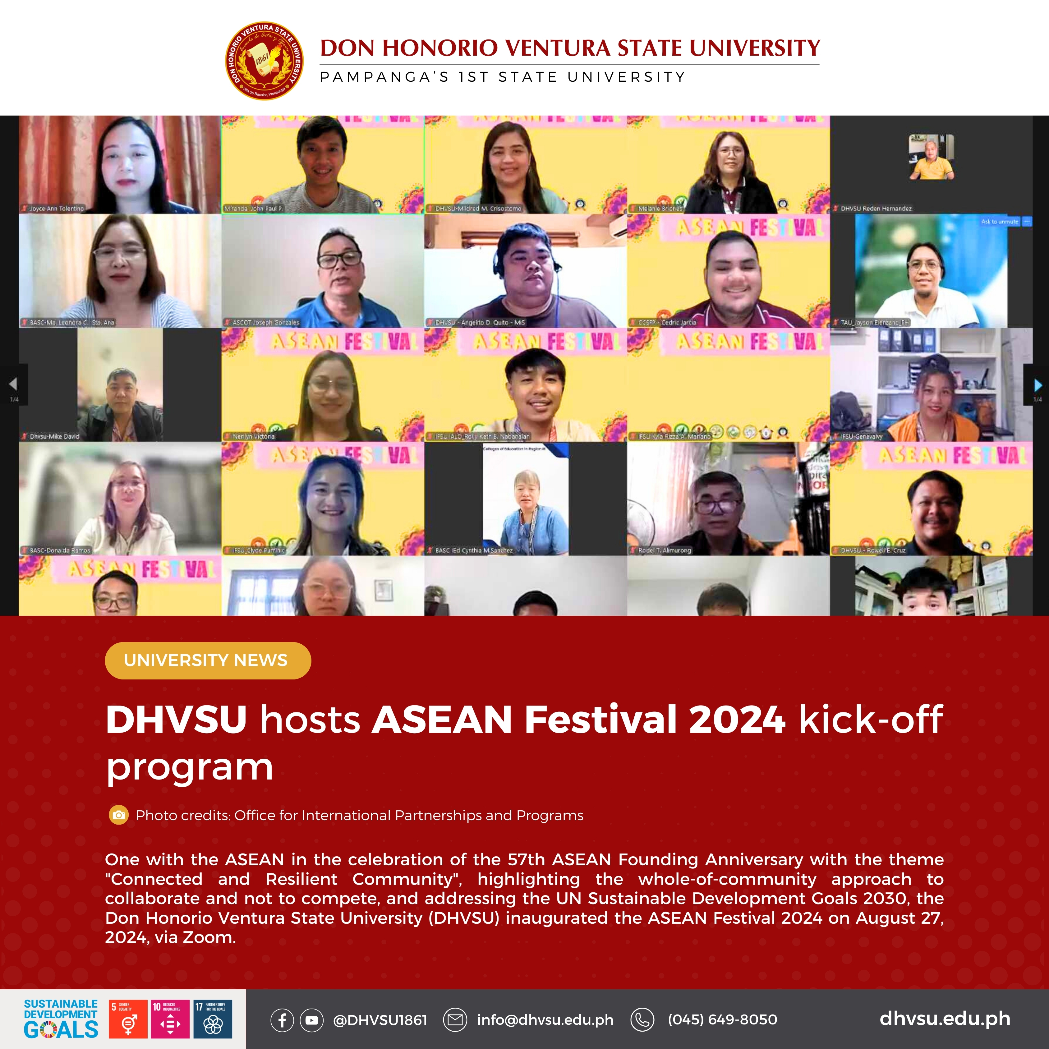 09032024   DHVSU hosts ASEAN Festival 2024 kick off program   Information DHVSU