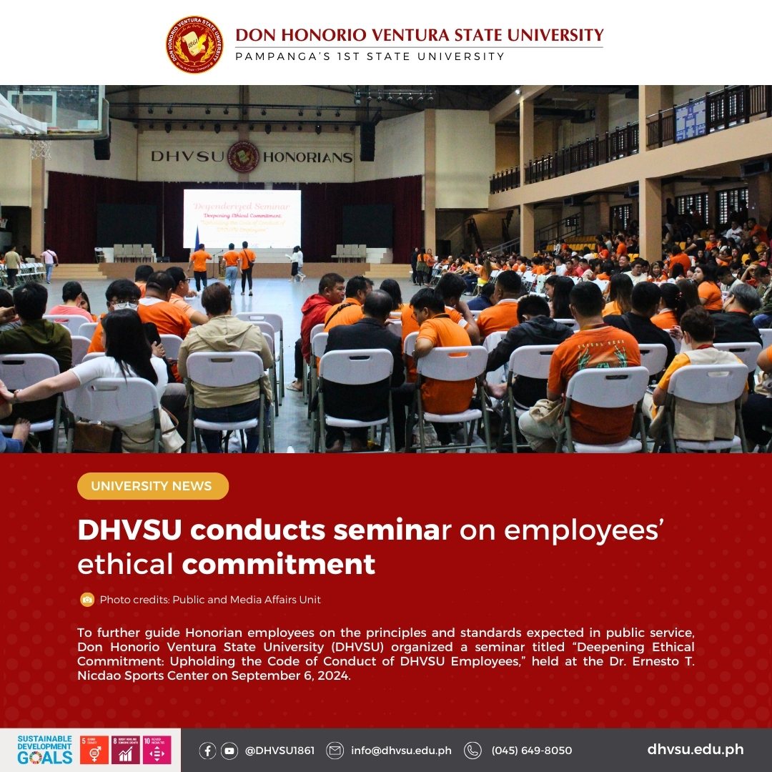 09092024   DHVSU conducts seminar on employees ethical commitment WEBSITE   Information DHVSU