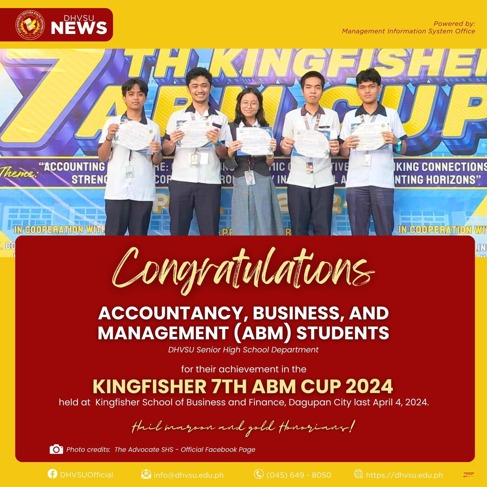 04172024   ABM studs thrive at Kingfisher 7th ABM Cup 2024   Information DHVSU