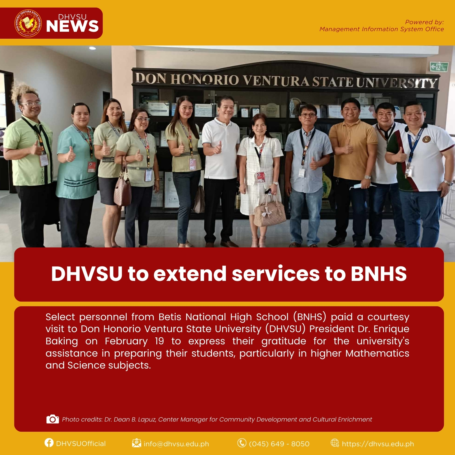 02232024   DHVSU to extend services to BNHS 1