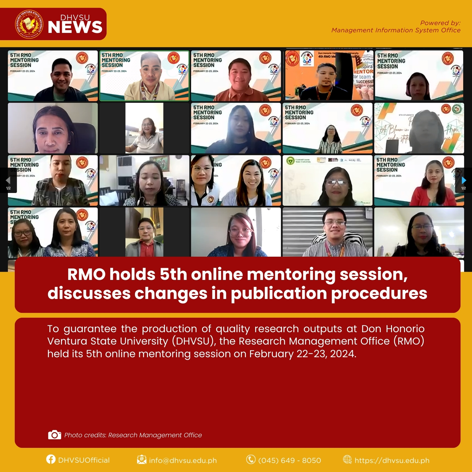 02232024   RMO holds 5th online mentoring session discusses changes in publication procedures 1