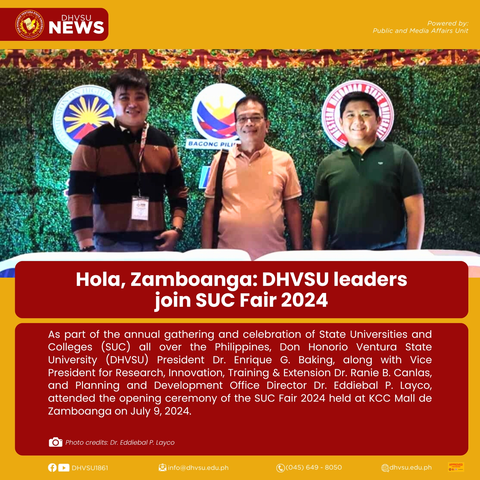 07152024   DHVSU leaders join SUC Fair 2024   Information DHVSU