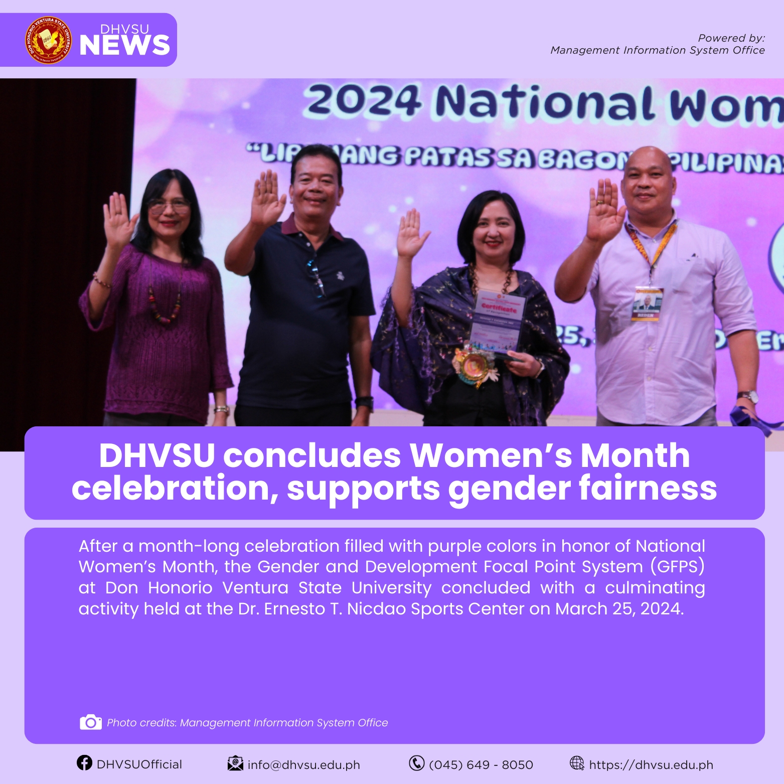 03252024   DHVSU concludes Womens Month celebration supports gender fairness 1