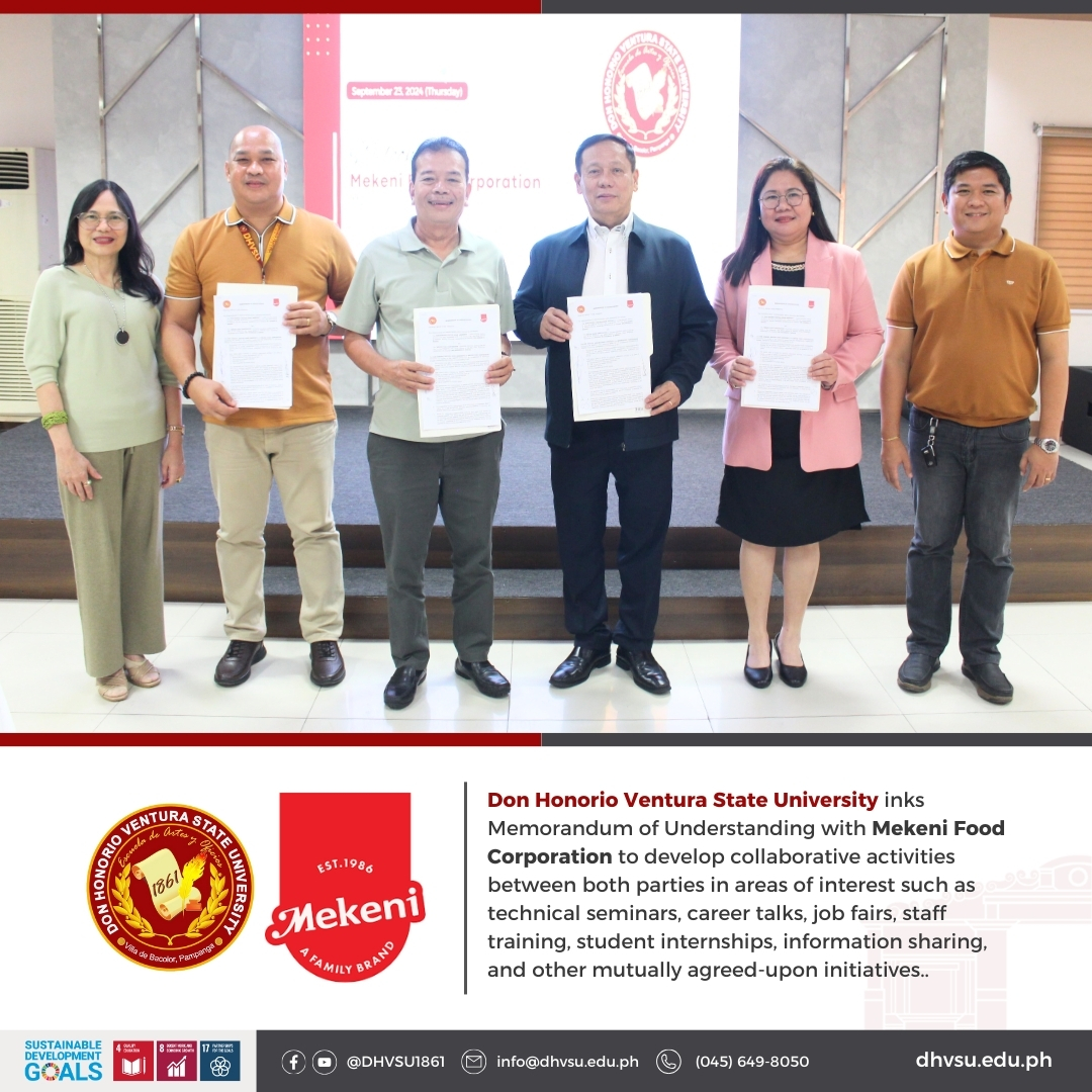 09232024   Mekeni Food Corporation signs MOU with DHVSU   Information DHVSU