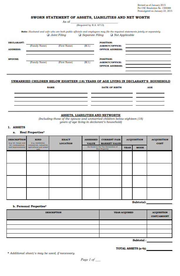 SALN Form 001