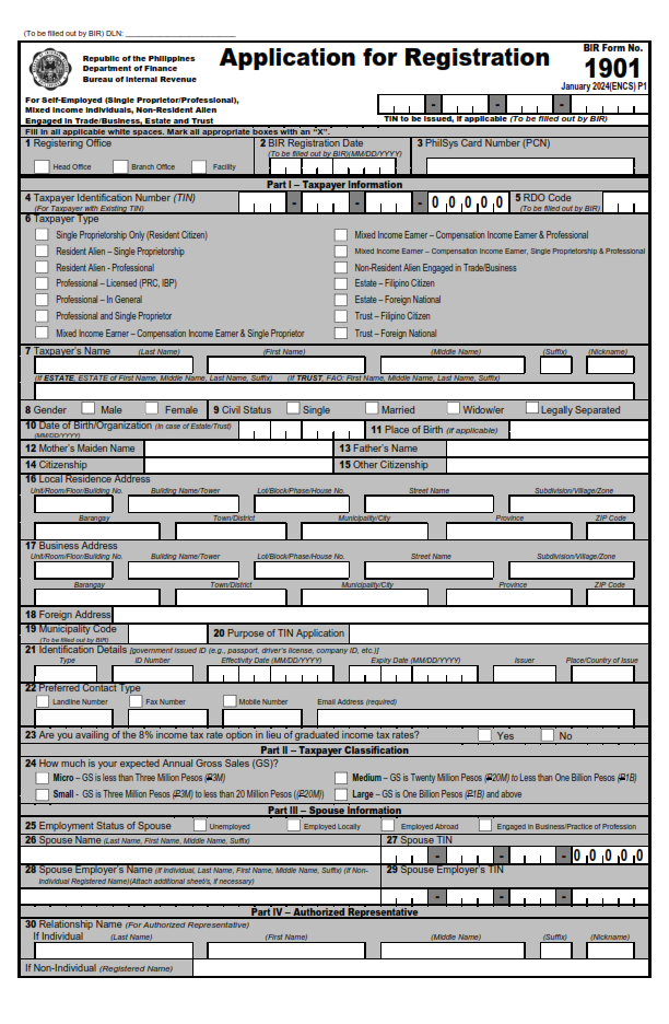 BIR   Application for Registration